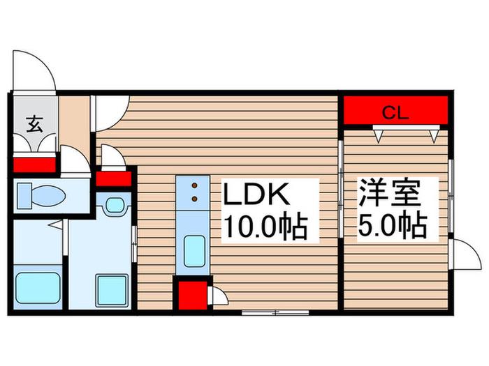 CROSTONE成増(1LDK/4階)の間取り写真