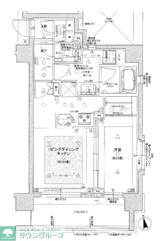 グローベル ザ・高円寺プレミアム(1LDK/6階)の間取り写真