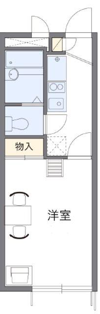 レオパレスあかね台(1K/1階)の間取り写真