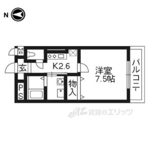メゾンNICO(1K/2階)の間取り写真