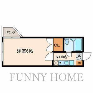 ツヴァイビル(1K/4階)の間取り写真