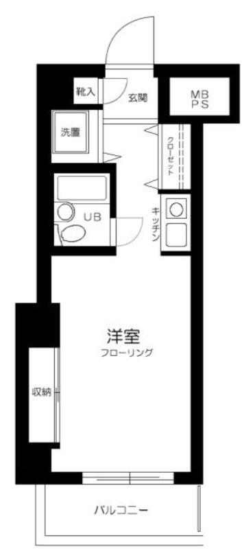 ライオンズマンション蒲田第3(ワンルーム/3階)の間取り写真