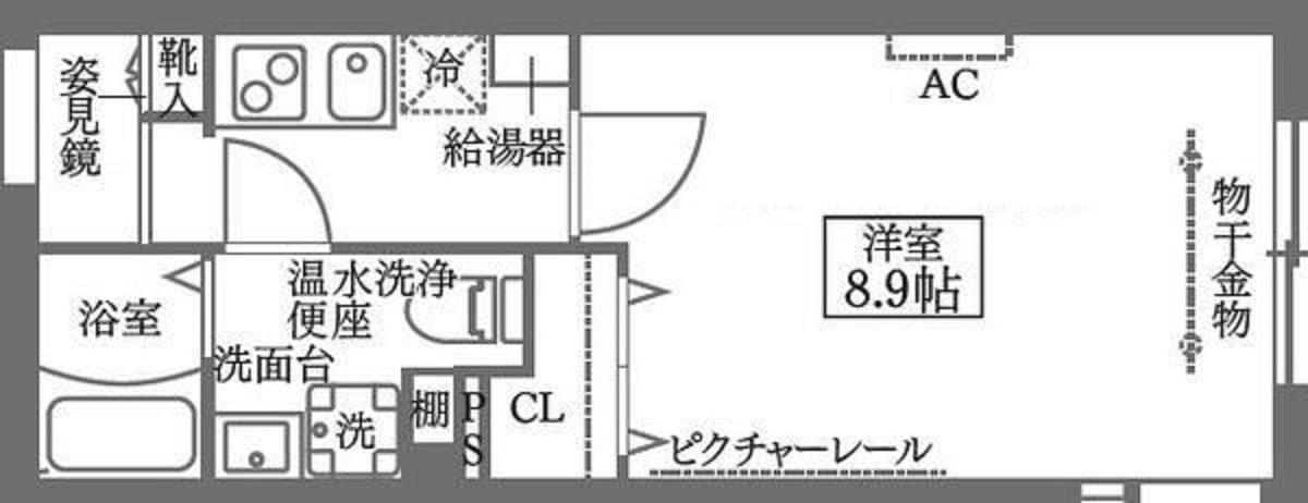 COCOCUBE大森本町(1K/2階)の間取り写真