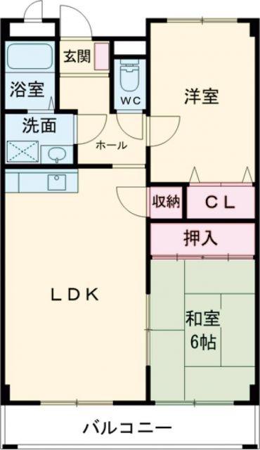 メゾンソレイユ(2LDK/3階)の間取り写真