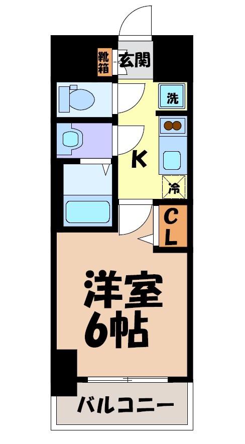MAXIV大須観音(1K/5階)の間取り写真