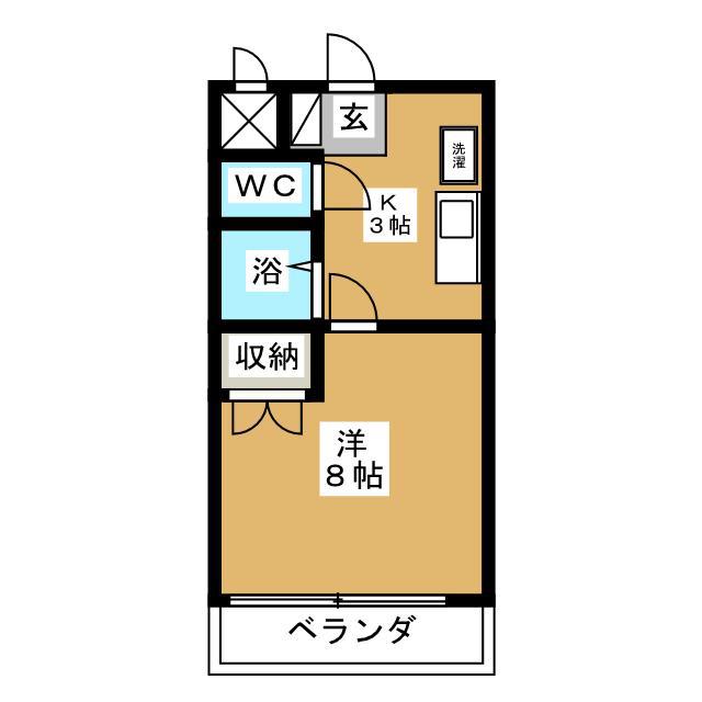 ジュネスオノヅカ(1K/1階)の間取り写真