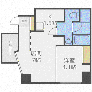 SーFORT北円山(1LDK/7階)の間取り写真