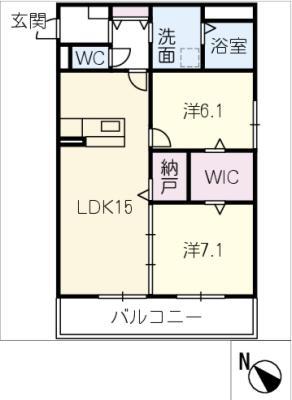 朝日テラス(2SLDK/3階)の間取り写真