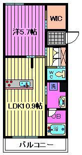 ヴィラデルソル(1LDK/1階)の間取り写真