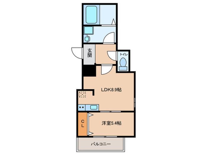 GLENTZENT姪浜(1LDK/3階)の間取り写真