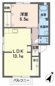 リバーサイドコーポA棟(1LDK/2階)の間取り写真