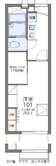 レオパレスエーデルハイム(1K/2階)の間取り写真