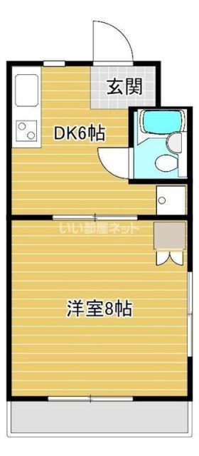 セントラルOGASA(1DK/3階)の間取り写真
