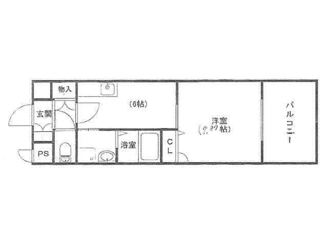 ギャラン吉野町(1DK/7階)の間取り写真