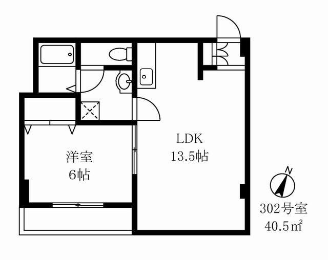 ボナール久が原(1LDK/3階)の間取り写真