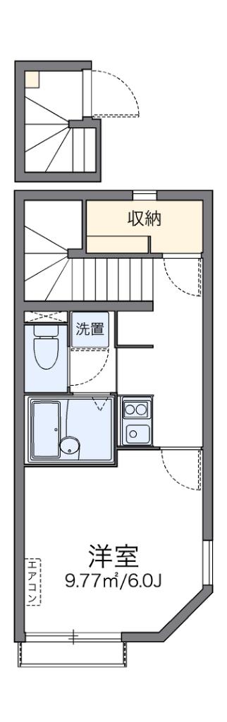 レオネクストベネフィット双葉(1K/2階)の間取り写真