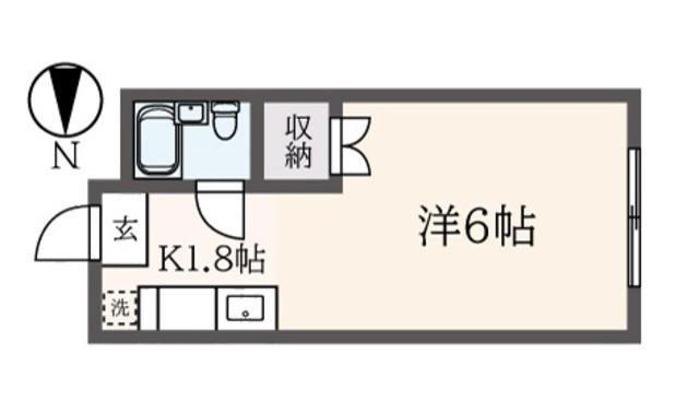 アネックス土方(1K/1階)の間取り写真