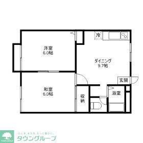 湘南サンライズガーデンA棟(2DK/2階)の間取り写真