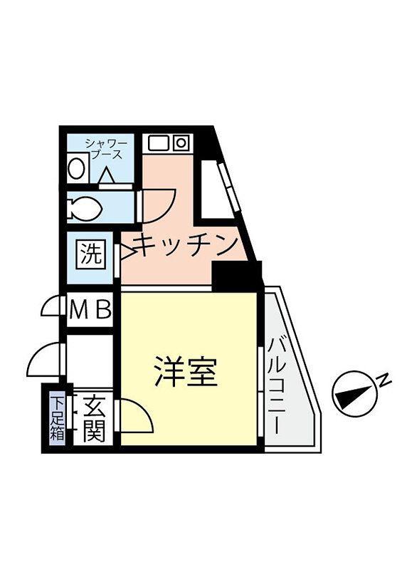 クレッセント西荻窪(ワンルーム/2階)の間取り写真