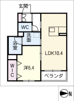 フォレスト覚王山通(1LDK/4階)の間取り写真