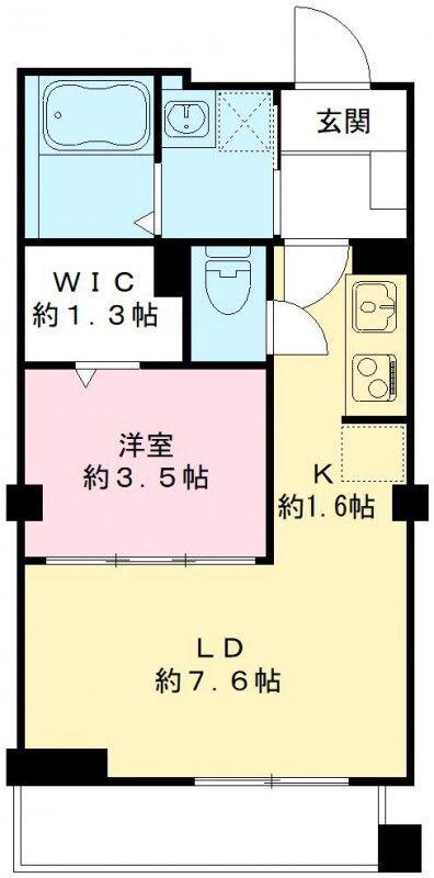パークヒルズ目黒(1LDK/3階)の間取り写真