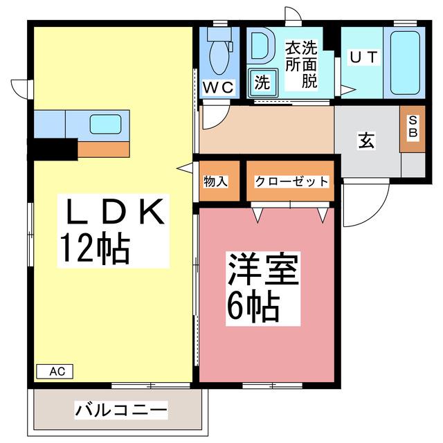 グランファーレ開発(1LDK/2階)の間取り写真