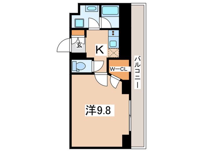 TLRレジデンス町田(1K/2階)の間取り写真