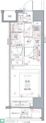 クレヴィスタお花茶屋(1K/9階)の間取り写真