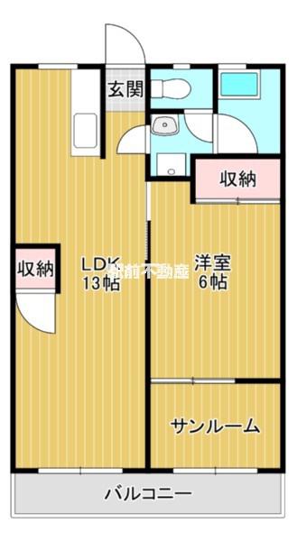 アドラブール・ヴォーン(2SDK/4階)の間取り写真