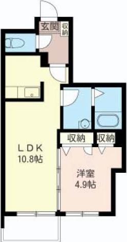 ヴィルドミール瑞江(1LDK/1階)の間取り写真