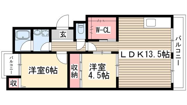 ハイツエクセル(2LDK/3階)の間取り写真
