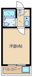 トップパレス南与野Ⅱ(ワンルーム/2階)の間取り写真