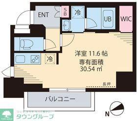 KーCREST(ワンルーム/8階)の間取り写真