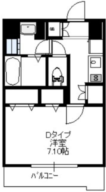 アルティジャーノD′S蕨(1K/2階)の間取り写真
