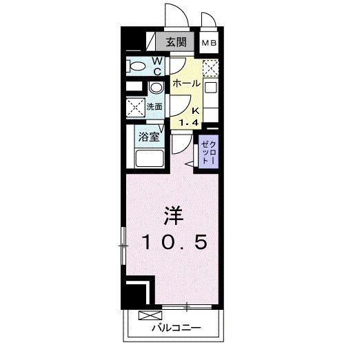 ホライゾン アヴェニュー(1K/3階)の間取り写真