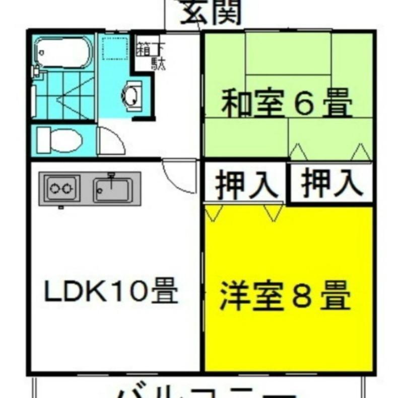 グランシャリオ 4番館(2LDK/2階)の間取り写真