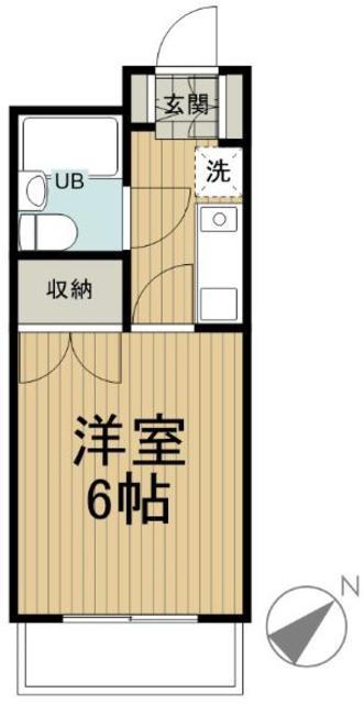 第一清水ビル(1K/2階)の間取り写真