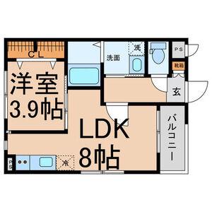 MOVE山王イースト(1LDK/2階)の間取り写真