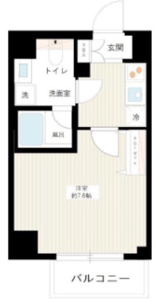 REALAZE蒲田III(1K/4階)の間取り写真