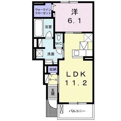 ビンテージ 03(1LDK/1階)の間取り写真