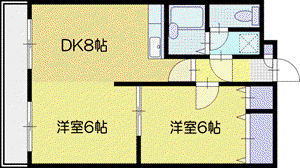 イメージ307(2DK/3階)の間取り写真