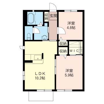 グレイス(2LDK/1階)の間取り写真