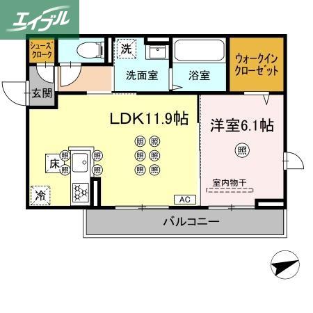 アルタ・レジデ(1LDK/1階)の間取り写真