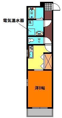 クレッシェンドマンション(1K/1階)の間取り写真