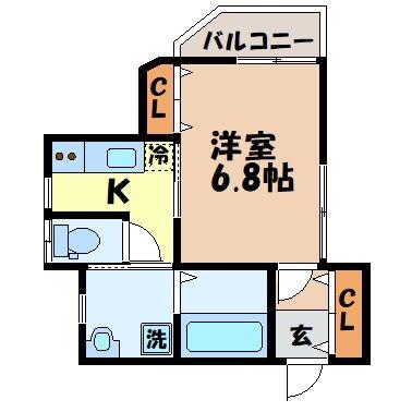 SINGPOSTジラソーレ(1K/1階)の間取り写真