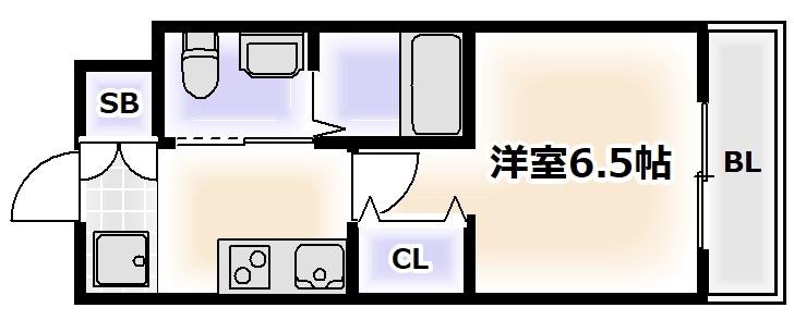 インザライフ大正RESIDENCE(1K/5階)の間取り写真