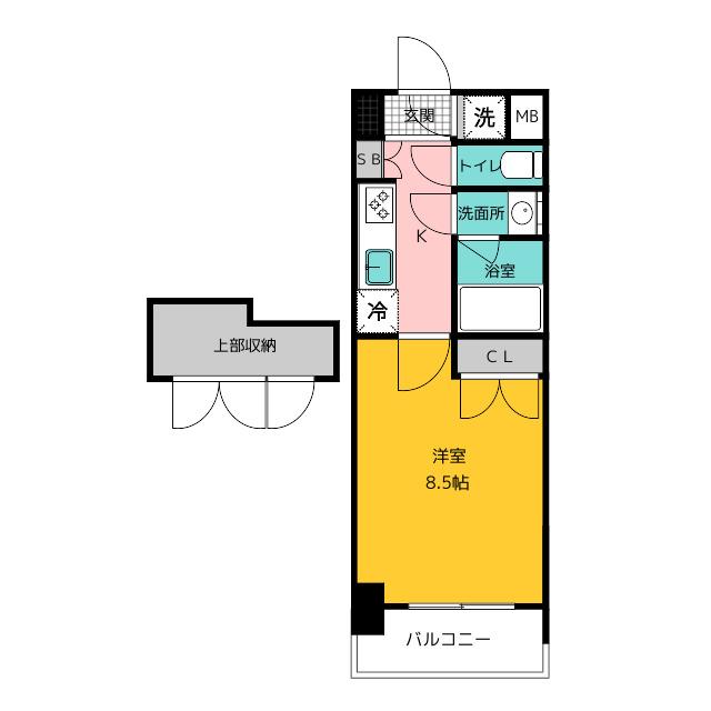 CLUB ORIENT BLD NO.88 MARINAGATE SU(1K/5階)の間取り写真