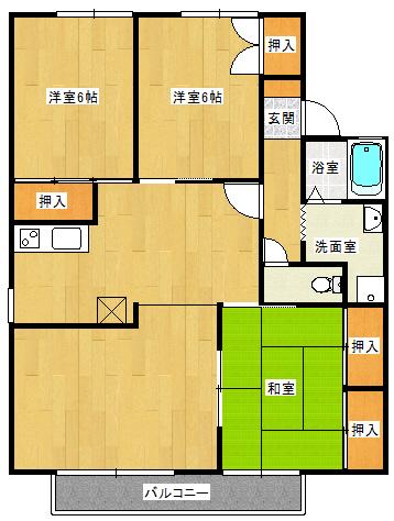 セジュールツツミ(4DK/1階)の間取り写真