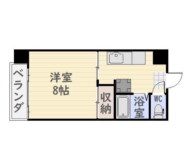 立石ビル(1K/2階)の間取り写真