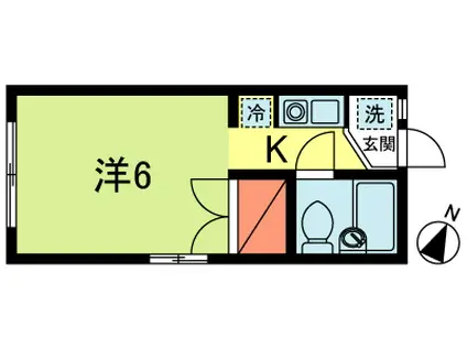 メゾン美星(1K/2階)の間取り写真